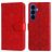 Mobigear Sunflower Samsung Galaxy S26 Hülle Klapphülle Geldbörse - Rot