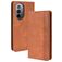 Mobigear Sensation Motorola Edge X30 Hülle Klapphülle Geldbörse - Cognac