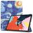 Mobigear Tri-Fold iPad Air 5 (2022) Hülle Klapphülle - The Starry Night