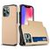 Mobigear Card iPhone 13 Pro Hülle Hardcase Backcover Stoßfest mit Kartenhalter - Gold