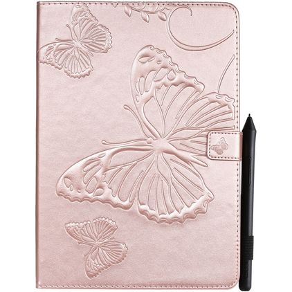 Mobigear Butterfly iPad Pro 10.5 Zoll (2017) Hülle Klapphülle + Stifthalter - Roségold