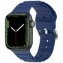 Mobigear Bumpy Silikon Apple Watch Armband Dornschließe - 42/41/40/38 mm - Dunkelblau
