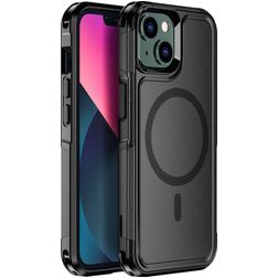 Mobigear Traveller iPhone 14 MagSafe Hülle Hardcase Backcover Stoßfest - Schwarz