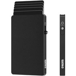 Valenta Cardprotector Aluminium Kartenetui - 7 Karten - MagSafe Kompatibel - Schwarz