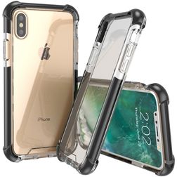 Mobigear Full Bumper iPhone XS Hülle Hardcase Backcover Stoßfest - Schwarz / Transparent