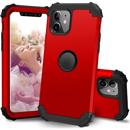 Mobigear Ultra Tough iPhone 11 Hülle Hardcase Backcover Stoßfest - Rot