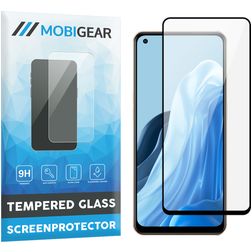 Mobigear Premium OPPO Reno 7 4G Panzerglas Gehärtetes Glas Displayschutz - Hüllenfreundlich - Schwarz