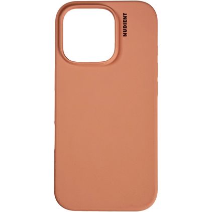 Nudient Base iPhone 16 Pro Max Silikon Hülle Backcover - Peach Orange