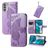 Mobigear Butterfly Motorola Moto G52 Klapphülle Portemonnaie - Lila