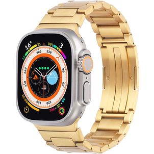 Mobigear Berlin Edelstahl Apple Watch Armband Faltschließe - 49/46/45/44 mm - Gold