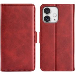 Mobigear Slim Magnet iPhone 16 Pro Hülle Klapphülle Geldbörse - Rot