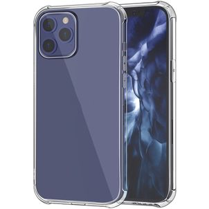 Mobigear Cushion Durchsichtig iPhone 12 Pro Max Hülle Flexibles TPU Backcover Stoßfest - Transparent