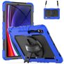 Mobigear SureGrip Xtreme Samsung Galaxy Tab S9 FE Plus Hülle Kunststoff,Silikon Backcover + Stifthalter + Schulterträger + Ständer - Dunkelblau