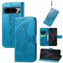 Mobigear Butterfly Google Pixel 8 Pro Hülle Klapphülle Geldbörse - Blau