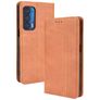 Mobigear Sensation Motorola Edge (2021) Hülle Klapphülle Geldbörse - Cognac