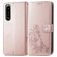 Mobigear clover Sony Xperia 5 IV Hülle Klapphülle Geldbörse - Roségold