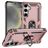 Mobigear Armor ring Samsung Galaxy S25 Hülle Hardcase Backcover Stoßfest mit Ringhalter - Roségold