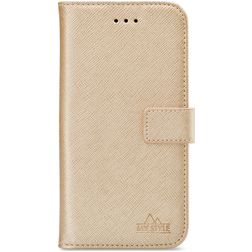 My Style Flex Wallet Samsung Galaxy J4 Plus Hülle Klapphülle Geldbörse - Gold