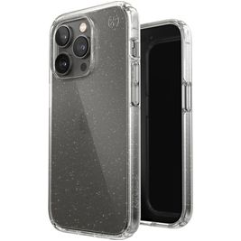 Speck Presidio Perfect Clear Glitter iPhone 14 Pro Hülle Hardcase Backcover Stoßfest - Transparent / Gold