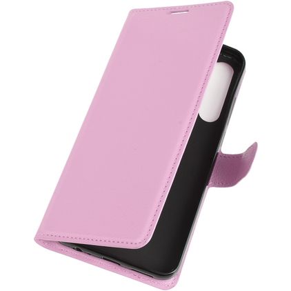 Mobigear Classic HTC Desire 20 Pro Hülle Klapphülle Geldbörse - Pink