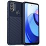 Mobigear Groove Motorola Moto E40 Hülle Flexibles TPU Backcover - Blau