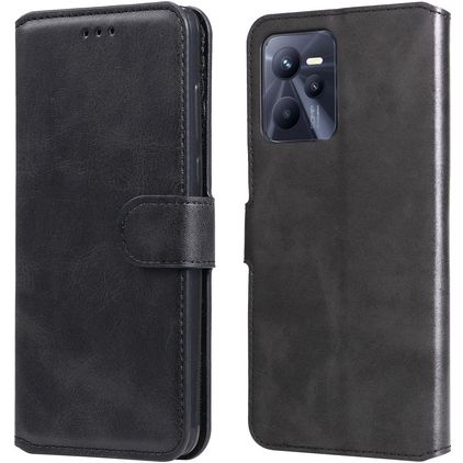 Mobigear Wallet Realme C35 Hülle Klapphülle Geldbörse - Schwarz