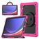 Mobigear RingGuard Samsung Galaxy Tab S10 Ultra Hülle Kunststoff,Silikon Backcover + Stifthalter + Schulterträger + Ständer - Magenta