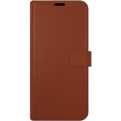 Valenta Gel Skin Samsung Galaxy A13 4G Hülle Echtes Leder Klapphülle Geldbörse - Braun