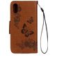 Mobigear Butterfly iPhone XS Hülle Klapphülle Geldbörse - Braun