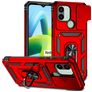 Mobigear Armor Ring Cam Slide Xiaomi Redmi A1 4G Hülle Hardcase Backcover Stoßfest mit Ringhalter und Kamera Slider - Rot
