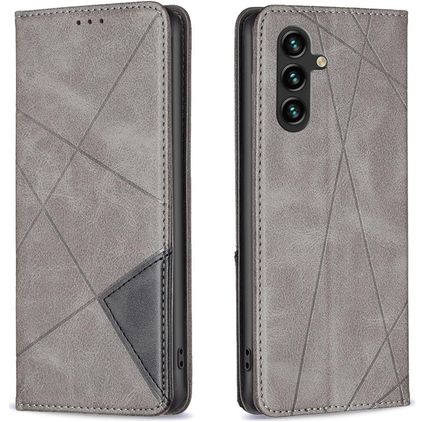 Mobigear Rhombus Slim Samsung Galaxy S25 FE Klapphülle - Grau
