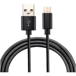 Mobigear Nylon USB-A auf USB-C Kabel 3 Meter - Schwarz Mobigear Nylon USB-A auf USB-C Kabel 3 Meter - Schwarz