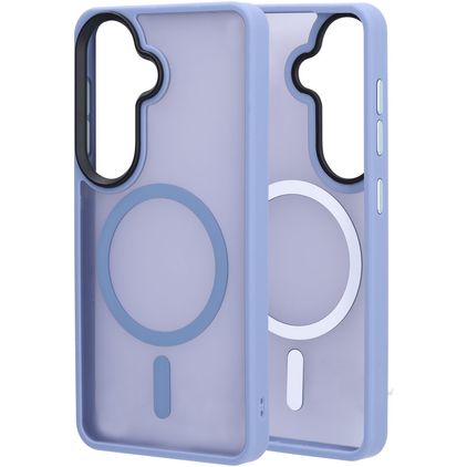 Mobiparts Hardcover Samsung Galaxy S26 MagSafe Hardcase Backcover - Satin Ligth Blue