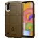 Mobigear Rugged Shield Samsung Galaxy A01 Hülle Flexibles TPU Backcover Stoßfest - Braun