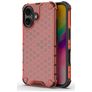 Mobigear Honeycomb iPhone 16 Hülle Hardcase Backcover Stoßfest - Rot