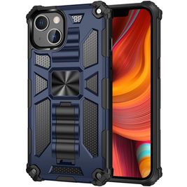 Mobigear Armor Stand iPhone 13 Pro Max Hülle Hardcase Backcover Stoßfest mit Ständer - Blau