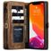 Caseme 008 iPhone 12 Pro Hülle Abnehmbare 2in1 Klapphülle Geldbörse - Braun