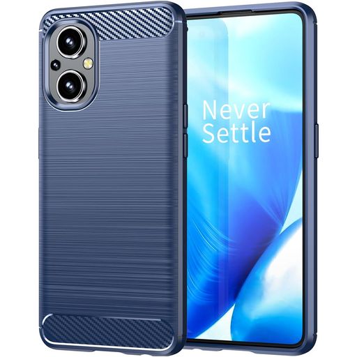 Mobigear Brushed Slim OPPO Reno 7 Lite Hülle Flexibles TPU Backcover - Blau