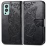 Mobigear Butterfly OnePlus Nord 2 Hülle Klapphülle Geldbörse - Schwarz