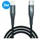 Mobigear Nylon USB-C auf Apple Lightning Kabel MFI 3 m - Schwarz