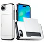 Mobigear Card iPhone 17e Hülle Hardcase Backcover Stoßfest mit Kartenhalter - Weiß