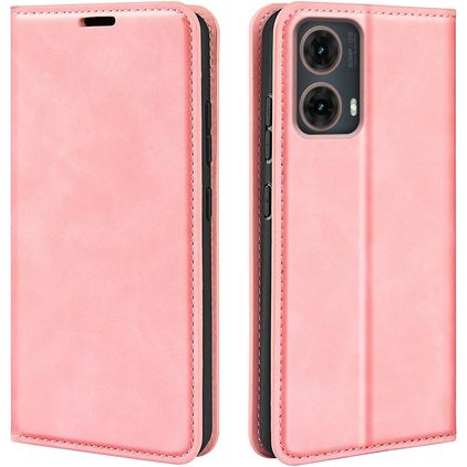 Mobigear Retro Slim Motorola Moto G85 Hülle Klapphülle Geldbörse - Pink