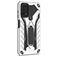 Mobigear Armor Stand Samsung Galaxy A03s Hülle Hardcase Backcover Stoßfest mit Ständer - Silber