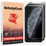 GrizzlyCoat Easy Fit AntiSpy iPhone XS Max Panzerglas Gehärtetes Glas Displayschutz Privacy - Hüllenfreundlich + Applikator