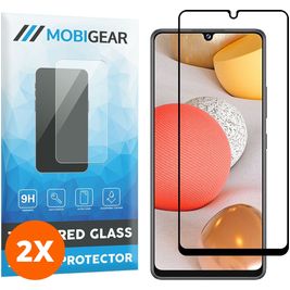 Mobigear Premium Samsung Galaxy A42 Panzerglas Gehärtetes Glas Displayschutz - Hüllenfreundlich - Schwarz (2er Pack)