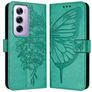 Mobigear Butterfly OPPO Reno 12 Pro Hülle Klapphülle Geldbörse - Grün