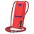 Mobigear Lanyard Card Samsung Galaxy S24 FE Silikon Handykette mit Kartenhalter - Rot