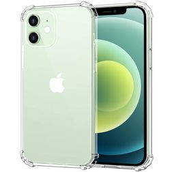 Mobigear Cushion Durchsichtig iPhone 12 Mini Hülle Flexibles TPU Backcover Stoßfest - Transparent