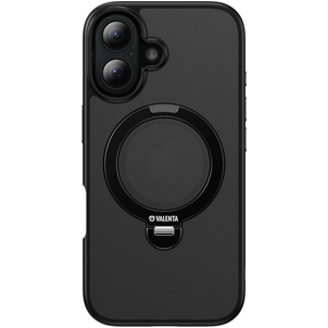 Valenta Frost iPhone 16 MagSafe Hülle Hardcase Backcover - Schwarz