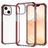 Mobigear Full Bumper iPhone 14 Hülle Hardcase Backcover Stoßfest - Transparent / Rot